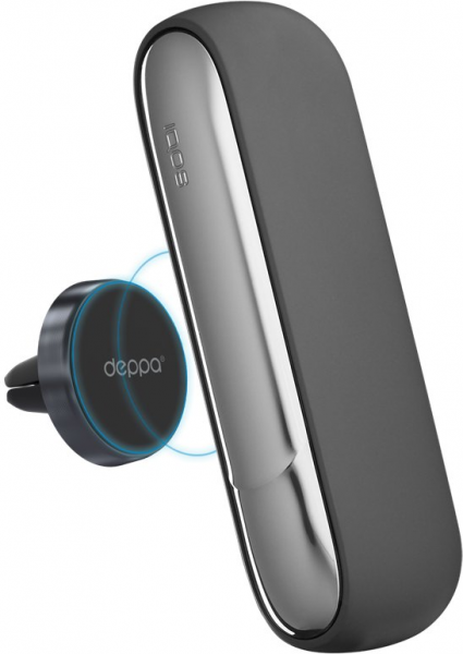 Автомобильный держатель Mage IQOS, магнитный, крепление на вент.решетку, графит,Deppa фото 1